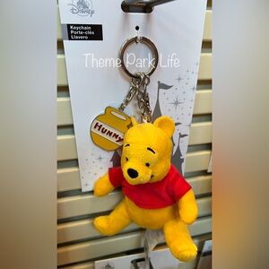 Disney Parks Winnie the Pooh Honey Pot Charm Plush Keychain NEW